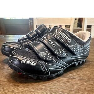 Shimano WM50‎ SPD Cycling Shoes Hook and Loop Black Women's Size US 5.5